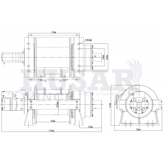 Βίντσι Υδραυλικό BST H 35000lbs Husar Winch