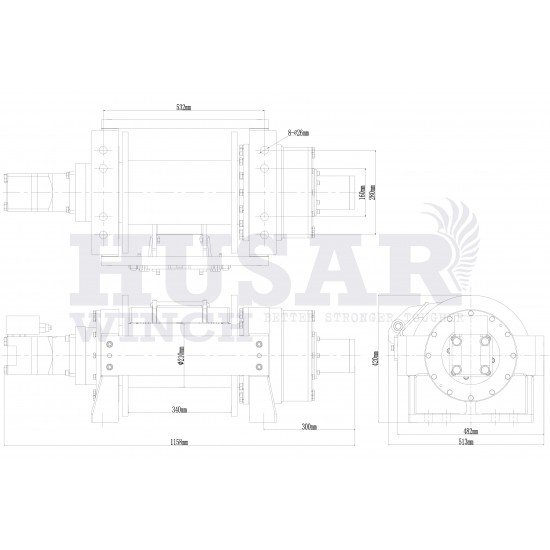 Βίντσι Υδραυλικό BST H 45000lbs Husar Winch