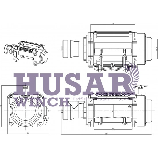 Βίντσι Υδραυλικό BST H 12000lbs Husar Winch