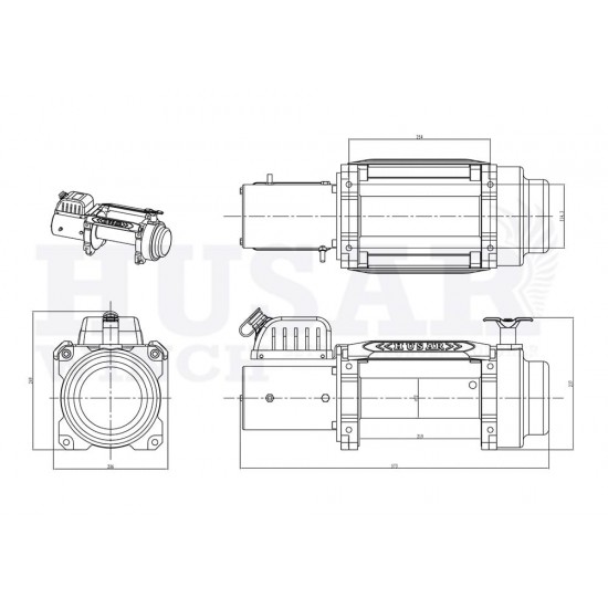 Βίντσι Ηλεκτρικό με Συνθετικό Σχοινί BST S 14000lbs 24V Husar Winch