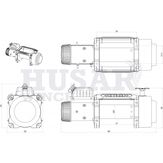 Βίντσι Ηλεκτρικό BST S 18000lbs 12V Husar Winch 