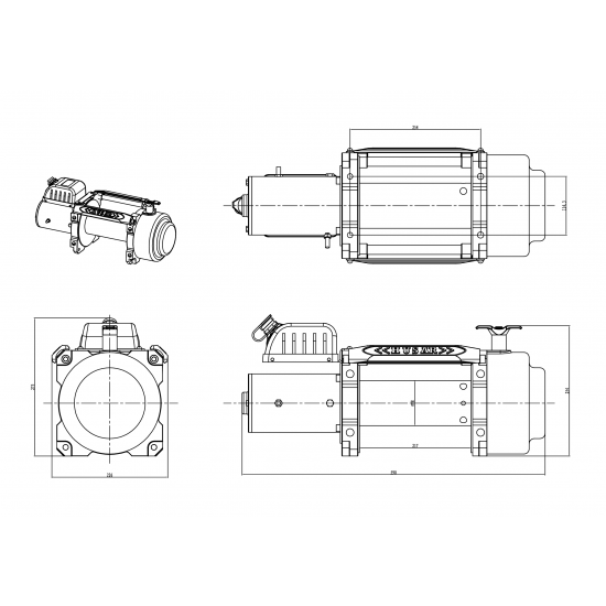 Βίντσι Ηλεκτρικό BST S 16500lbs 12V Husar Winch