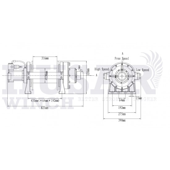 Βίντσι Yδραυλικό BST H 20000bs Husar Winch