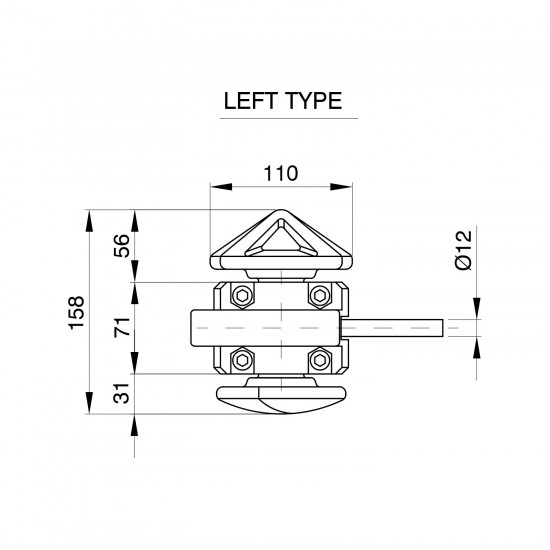 Twistlock Μεγάλης Επιφάνειας IF-51-BST ILS