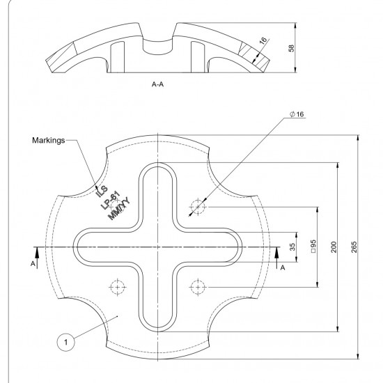 Raised Cloverleaf Socket LP-61 ILS
