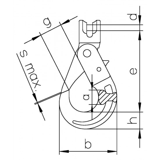 Γάντζος Ανύψωσης με Πίσω Ασφάλεια HKSB/SUN Grade 120 KWB