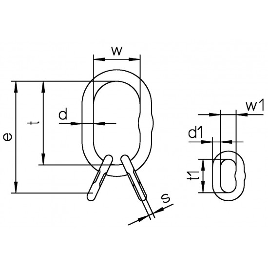 Κρίκος Αρτάνης Τετραπλής Αλυσίδας Sub Assembly G/S Grade 100 KWB