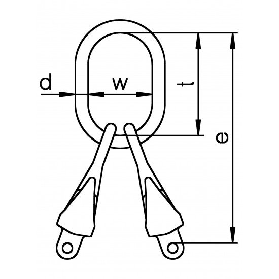 Κρίκος Αρτάνης Διπλής Αλυσίδας Special Clevis Sub-Assembly GTVK/S-2 Grade 100 KWB