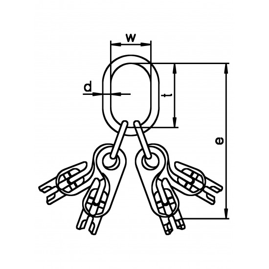 Κρίκος Αρτάνης Τετραπλής Αλυσίδας Special Clevis Sub-Assembly GTVK/S-4 Grade 100 KWB