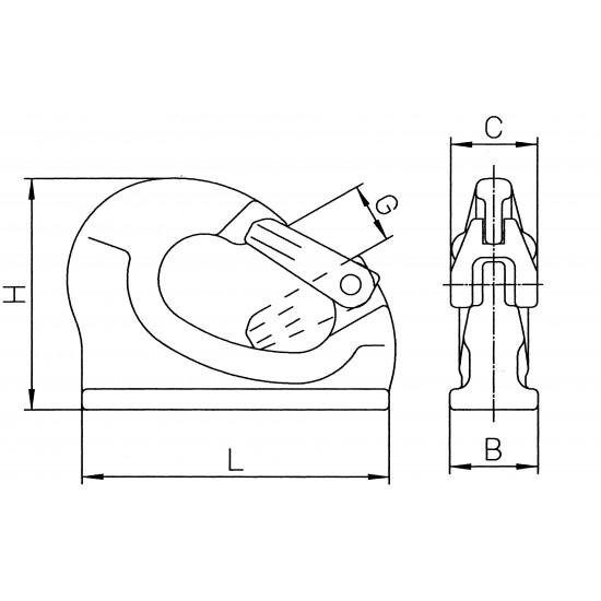 Γάντζος Συγκόλλησης 1.3t HAS Grade 80 KWB