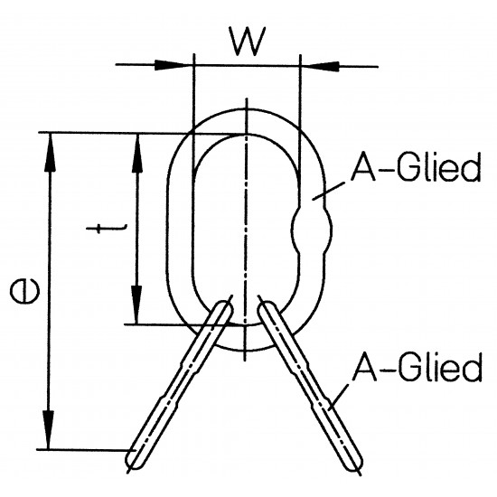 Κρίκος Αρτάνης Τετραπλής Αλυσίδας Special Sub Assembly TG Grade 80 KWB